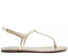 ANACAPRI Rasteira Slim Dourada - Morena Shoes