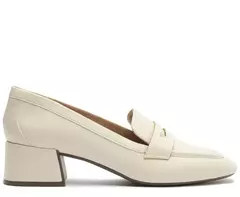 ANACAPRI Mocassim Salto Bloco Loafer Branco