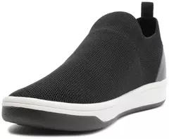 Tênis Slip On Knit Preto Sola Bicolor na internet