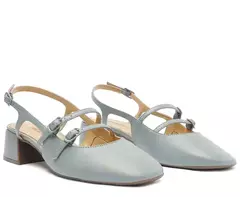 ANACAPRI Sapatilha Boneca Slingback Azul Milena - comprar online