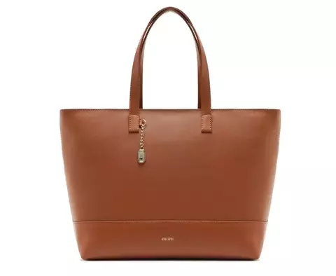 ANACAPRI Bolsa Shopping Grande Lisa Chaveiro Marrom
