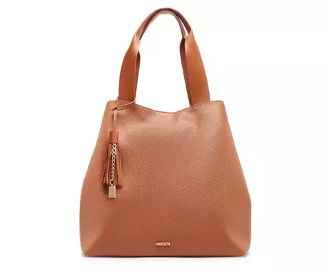 ANACAPRI Bolsa Shopping Grande Pingente Marrom