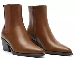 ANACAPRI Bota Salto Bloco Chelsea Marrom - comprar online