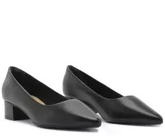 ANACAPRI Sapatilha Salto Bloco Clássica Preto - comprar online