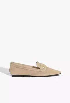 SCHUTZ Mocassim Camurça Bege - comprar online