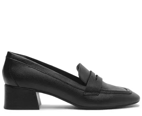 ANACAPRI Mocassim Salto Bloco Loafer Preto
