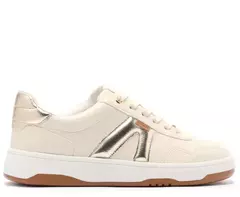 ANACAPRI Tênis AC1119 Bege E Dourado - Morena Shoes
