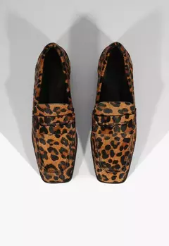 SCHUTZ Loafer Fresh Boho Couro Animal Print - comprar online