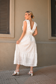 Vestido Agnes de broderie largo - comprar online