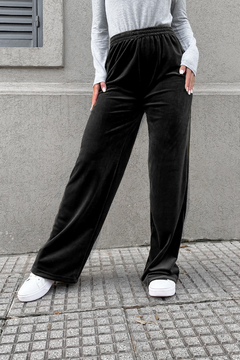 Wide leg de plush simple - tienda online