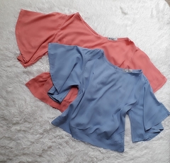 Blusinha tipo Cropped Linho - Lobella Store