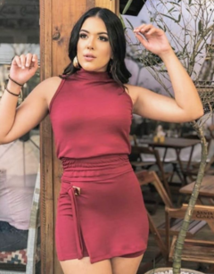 Conjunto Cropped e Short/Saia CrepeDior na internet