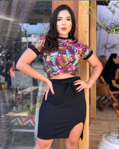 Conjunto Saia e Cropped Crepe Dior