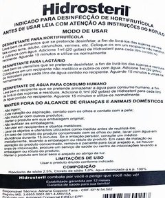 Bactericida Hidrosteril 50 ML (Unidade) na internet