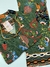 pijama longo floral tucano, vivo laranja, botões personalizado sarara sde viscose , 