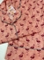 Pijama Americano Flamingo Salmão