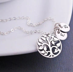 Dije Árbol inicial Plata 925 DA363