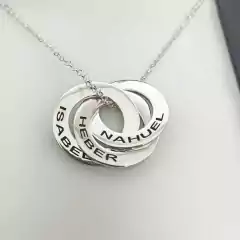 Argollas Rusas Triple Plata 925