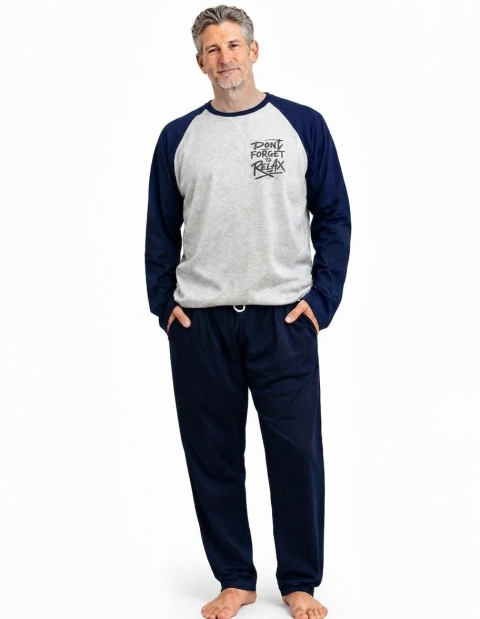 Pijama de hombre manga larga