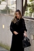 Vestido longo veludo decote V - Tweed