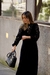 Vestido longo veludo decote V - loja online