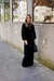 Vestido longo veludo decote V - Tweed