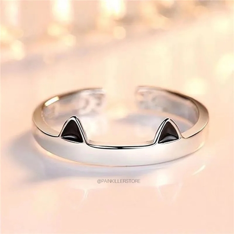 Anillo Gatito Orejas Negras