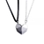 Couple Magnet Heart Necklace (Silver/Black) - buy online
