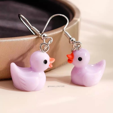 Aretes Patos Morados