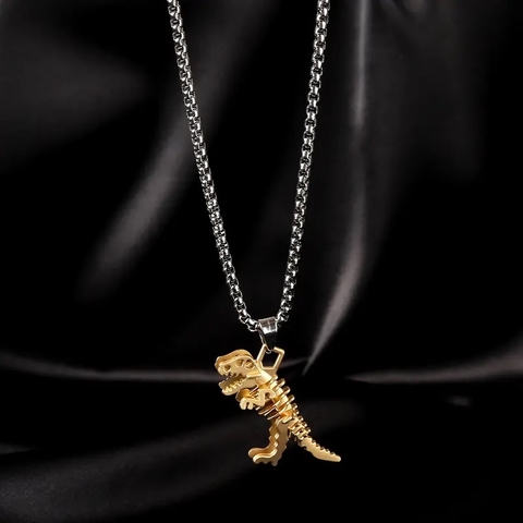 Golden Dinosaur Necklace