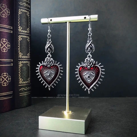 Aretes Corazon Rojo 1