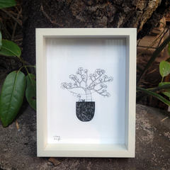 Clau Degliuomini, sin título, tinta sobre papel, enmarcado 22x17cm (-10% efectivo, transferencia ó débito eligiendo la opción "pago a convenir")