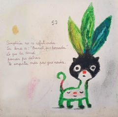 ENCARGO El Topo Ilustrado, de la serie Limericks, técnica mixta (acrílico, pastel, lápiz) sobre papel de algodón, 15x15cm sin marco (-10% efectivo, transferencia ó débito eligiendo la opción "pago a convenir") - galeriamardulce