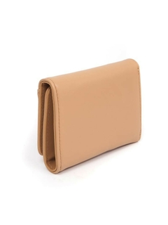 BILLETERA PEQUEÑA CON BOLSILLO EXTERNO CAMEL - comprar online