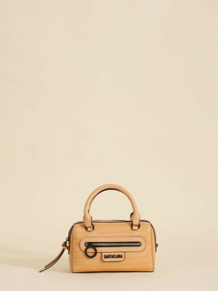 Cartera Baulito Niki Camel De Croco Charol - comprar online