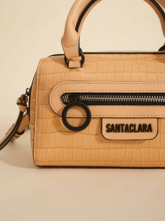 Cartera Baulito Niki Camel De Croco Charol - tienda online