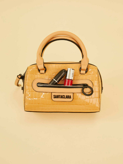 Cartera Baulito Niki Camel De Croco Charol - comprar online