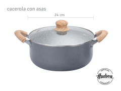 CACEROLA HUDSON ANTIDH. CERAMICO GRANITO 24CM