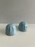 CAMPANA TEXTURADA CERAMICA ESMALTADA 47*47MM CELESTE