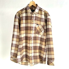Camisa Eddie camel/crema