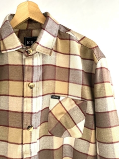 Camisa Eddie camel/crema - comprar online