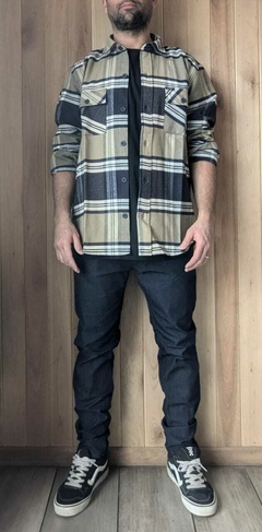 Camisaco Brooklyn Beige y Azul en internet