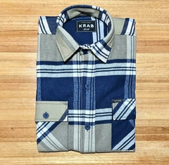 Camisaco Brooklyn Beige y Azul