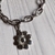 Pulsera acero con dije flor