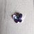 Dije cristal violeta/verde turquesa facetado mariposa (13 mm)