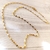 Cadena acero dorado matrizado (2 mm) 45 cm
