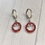 Aros acero carita (1,2 cm) feliz cubic rojo
