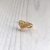 Cuff solitario acero dorado corazon con cubic