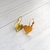 Aros acero dorado corazón (1,2 cm) con brisura - comprar online