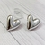 Aros acero corazon, liviano (2 cm)